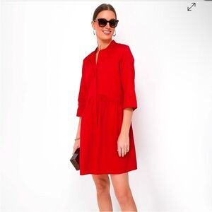 NWT TUCKERNUCK Fiery Red Royal Shirt Dress | S